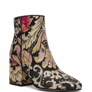 Sam Edelman Campbell Floral Brocade Jacquard Ankle Booties Ankle Boots